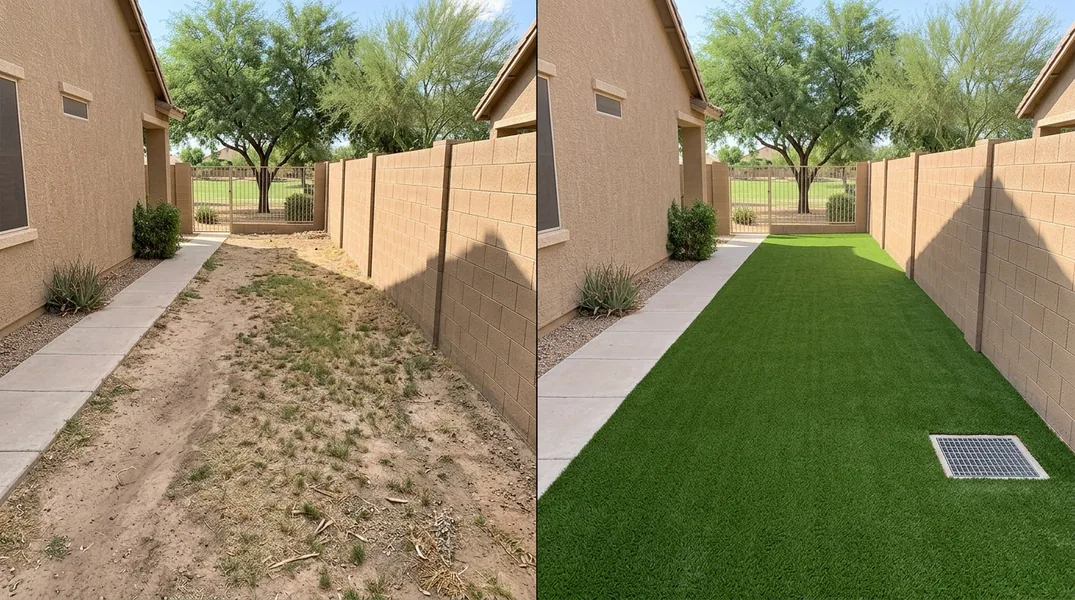 Result artificial grass installation in Gilbert - Gilbert Turf Installation
