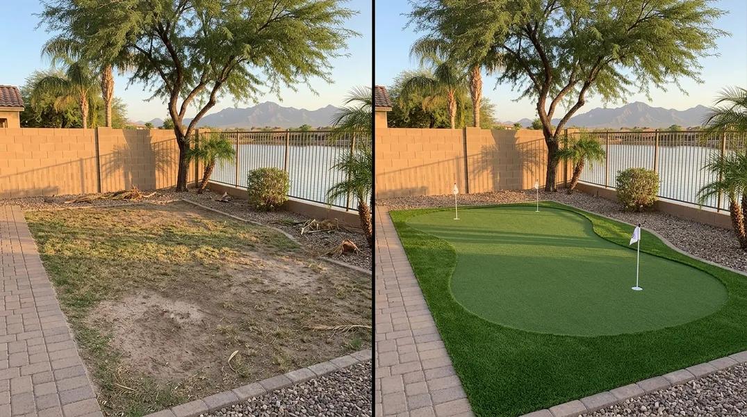 Result artificial grass installation in Gilbert - Gilbert Turf Installation